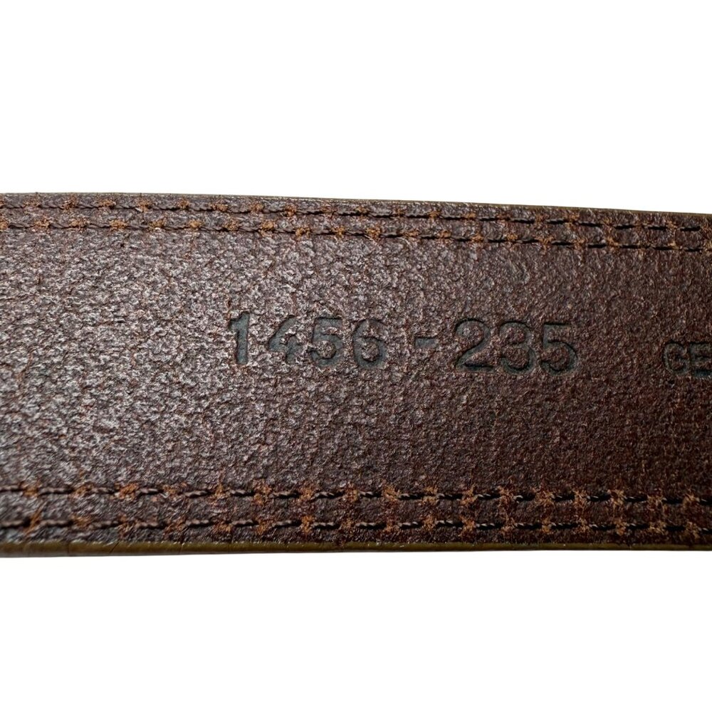 Timberland Genuine Leather Mens Belt With Metal Buckle In Brown Size 42/105 - Picture 6 of 10